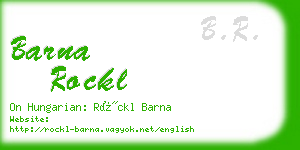 barna rockl business card